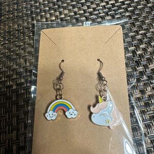 Unicorn and Rainbow Kids Earrings
